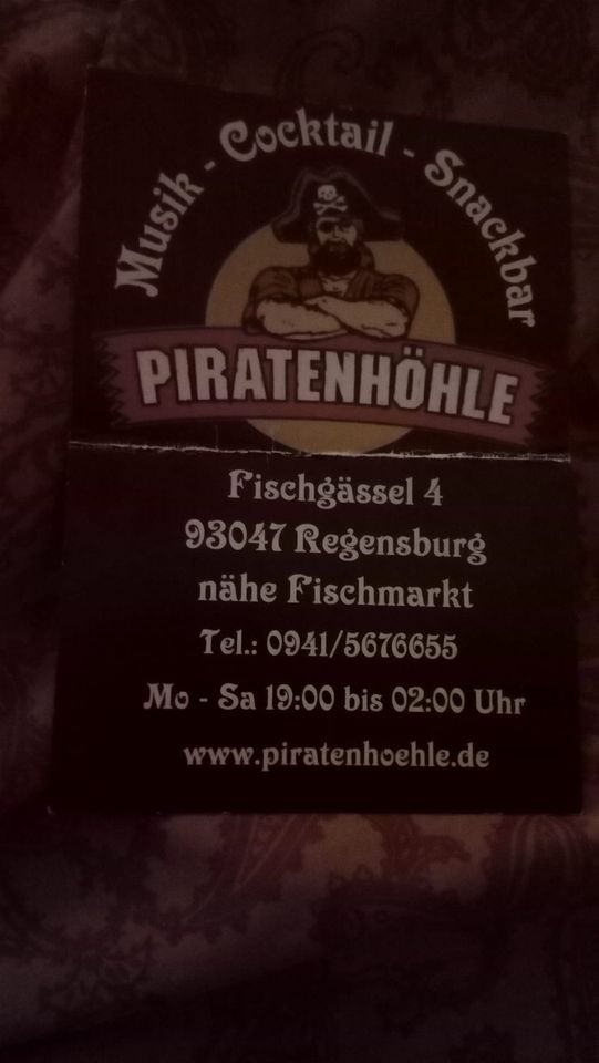 Flyer Piratenhöhle Regensburg, Sammlerstück in Schöfweg