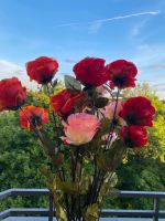 Kunstblumen Rose mit 5 Blüten Bayern - Erlangen Vorschau