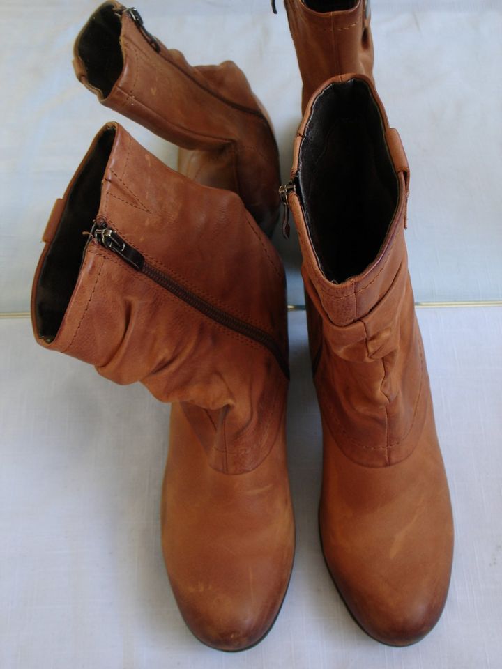 CAPRICE Walking GERMANY Leder Stiefel Boots Cognac Gr.37,5 Neuw . in Kiel