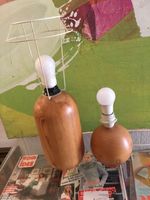 2x schöne Vintage Franke Leuchten Holz Lampen Tischlampe Nordrhein-Westfalen - Schmallenberg Vorschau