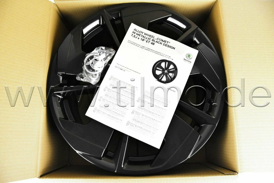 4x Alu Felge COMET 18" black - original - SKODA OCTAVIA 4 /1150€* in Höchberg