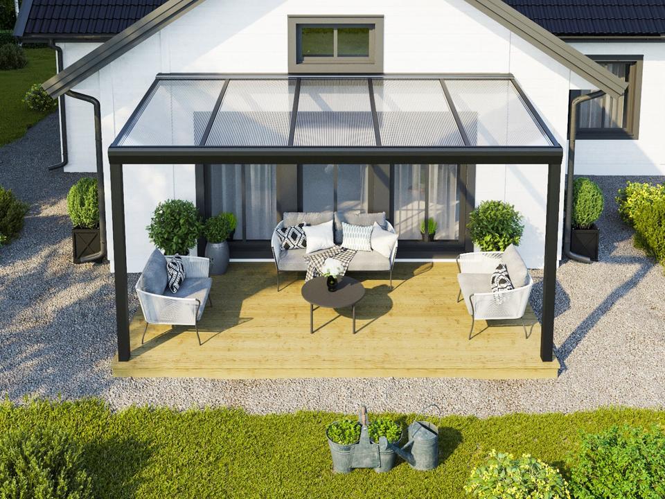 Alu Terrassenüberdachung "Topline" Wandanbau 5x2,5m mit VSG-Glas in Wiefelstede