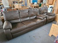 Couchgarnitur Ledercouch Couch Sofa mit Sessel Leder Schwerin - Wüstmark Vorschau