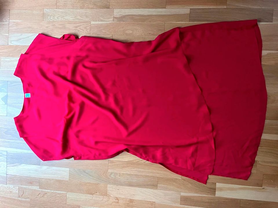 Rotes Kleid Lagenlook Brustweite 74 cm, Gr. 54 in Weil a. Lech
