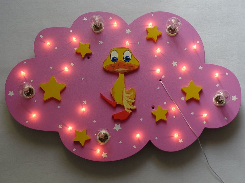 Kinderlampe LED-Deckenleuchte aus Holz Personalisierbar Baby in Balve