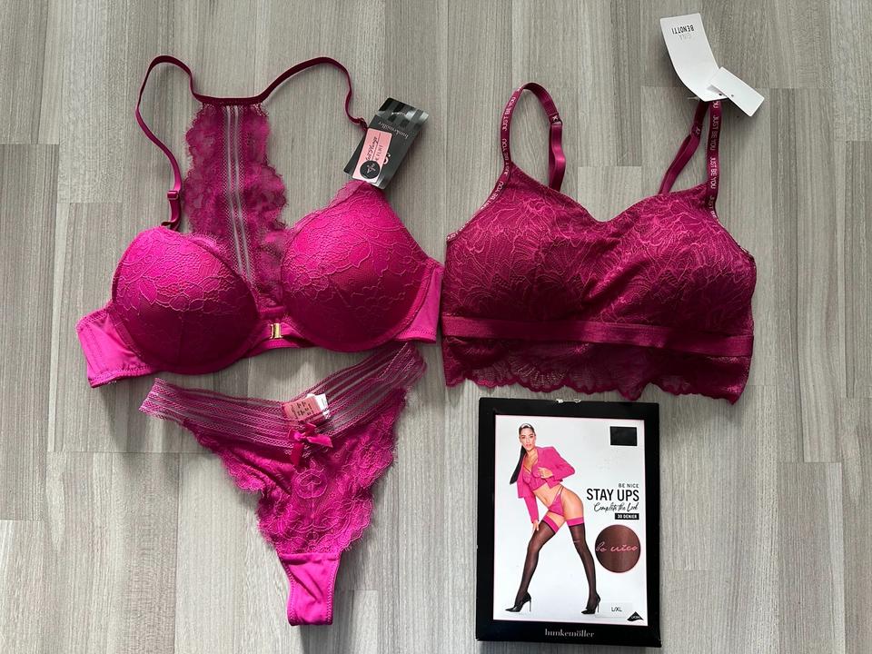 BH saffron fuchsia Push up 80 A, string in XS, Strapse in L in Dinslaken