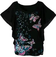 Shirt Schmetterlingsärmel gr 48/50 + 52/54 Nordrhein-Westfalen - Wilnsdorf Vorschau