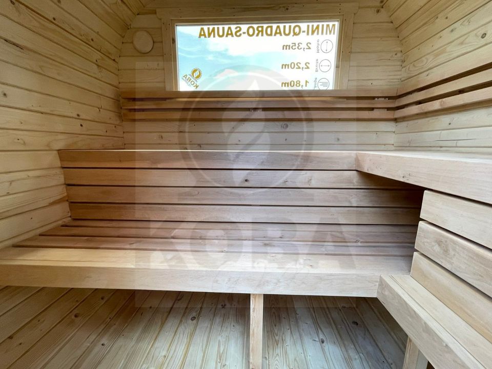 Quadro Sauna | 1,8m | Gartensauna | Balkon Sauna | 2 Ebenen in Eichenzell