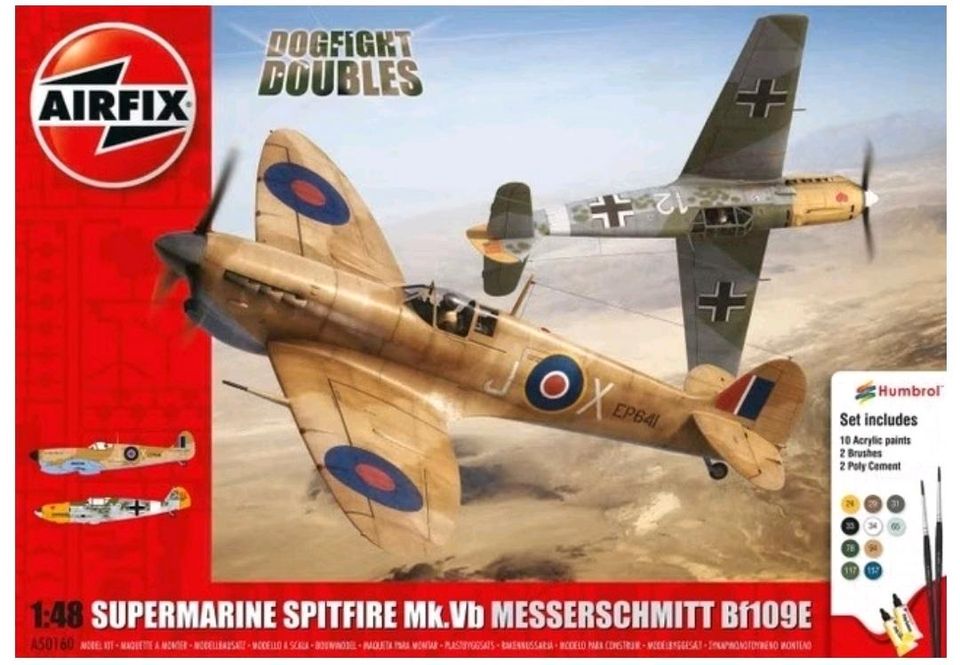 Airfix A50160 Spitfire Mk.Vb & Messerschmitt Bf 109E 1/48 in Augsburg