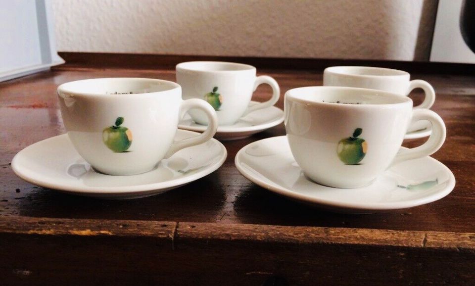 4x Espresso Tassen Set Untertassen Kaffee Geschirr Küche Tisch in Leipzig