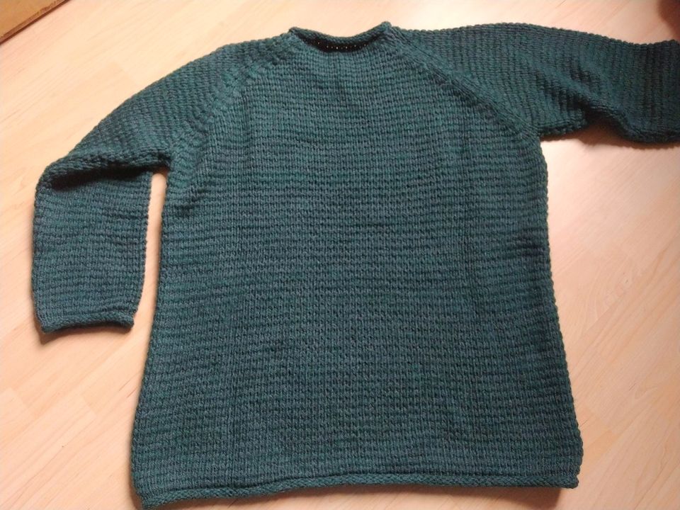 Edita Strickpullover dunkelgrün 100% Merinowolle&Mohair L NEU! in Centrum