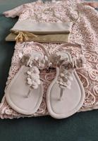 GINA Sandalen Zehentrenner #Flip Flops nude rose Blumen Gr38 -NEU Bayern - Mühldorf a.Inn Vorschau