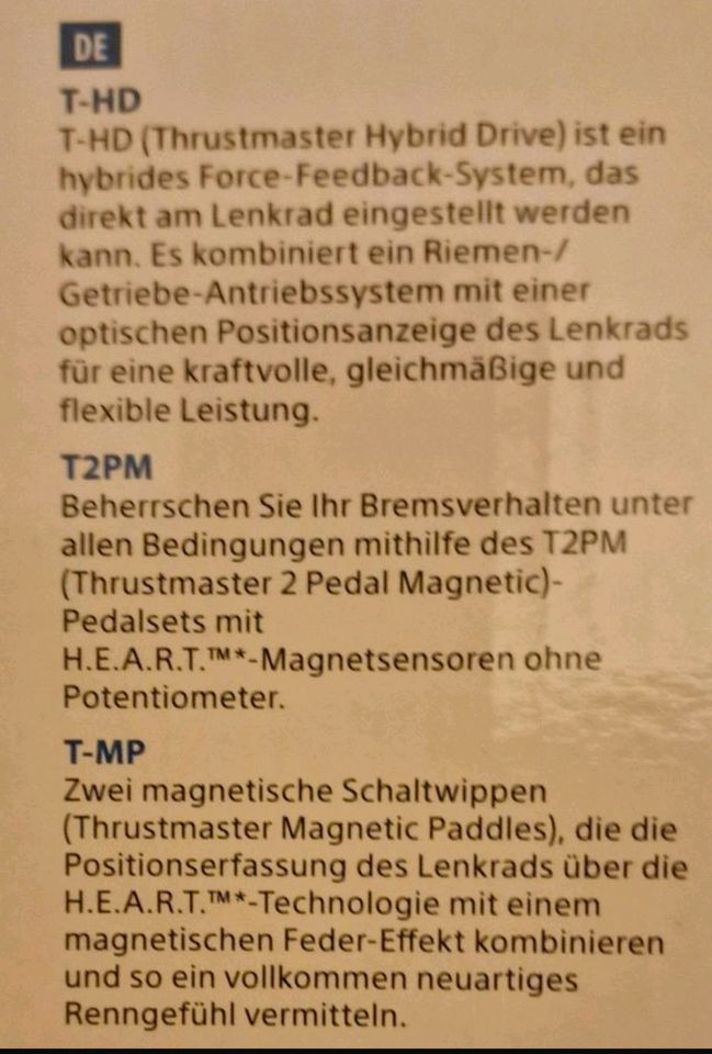 PS 5 Lenkrad mit Pedalen von Thrustmaster 128 " wie neu " in Lippstadt
