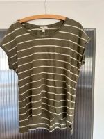 Neu Esprit Tshirt Shirt streifen Khaki M 38 mit Leinen Nordrhein-Westfalen - Brühl Vorschau