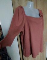 Gr.50 Rose geripptes Shirt  Puffärmel mit Tuch C&A Sachsen - Görlitz Vorschau