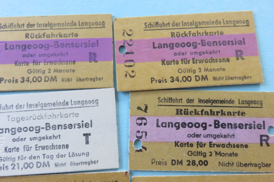 13 X ältere Fahrkarten Billett Schifffahrt Eintrittskarte in Johanniskirchen