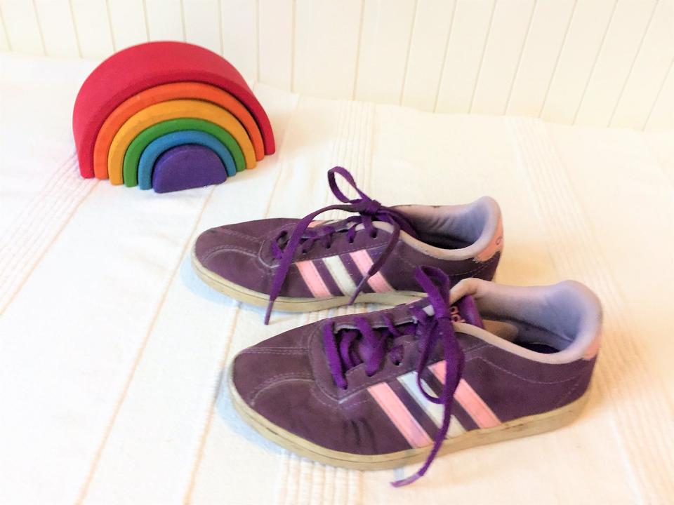Adidas Neo Leder Lederschuh 30 31 Turnschuh lila Stripes Waldorf in Berlin Zehlendorf Gebrauchte Kinderschuhe GroBe 30 kaufen kleinanzeigen