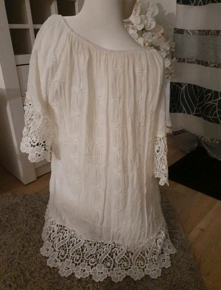 Tunika Bluse 3/4 Arm Boho Spitze Größe S Strand Tunika Bluse in Auerbach in der Oberpfalz