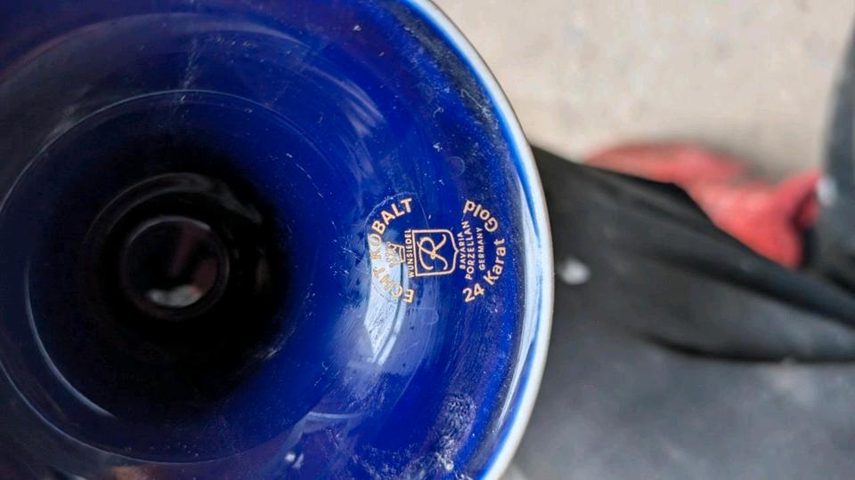 Schale Obstschale Echt Kobalt Porzellan Wunsiedel Retsch Bavaria in Tessenow