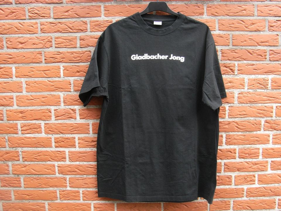 Herren T Shirt schwarz, weiße Schrift Gladbacher Jong Gr.56 XXL in Mönchengladbach