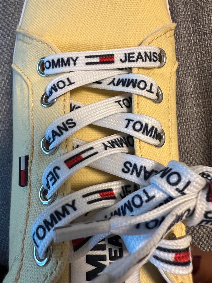 TOMMY JEANS (Hilfiger) Plateau-Sneaker Gelb, 39, Stoff,fast neu in Hamburg