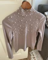 Zara Shirt langärmelig mit Perlen bestückt Gr. 36 Niedersachsen - Bad Bevensen Vorschau