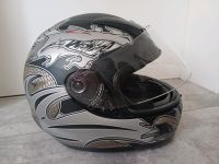 Motorradhelm Integralhelm Gr.M schwarz silber Drache Probiker Nordrhein-Westfalen - Marienmünster Vorschau