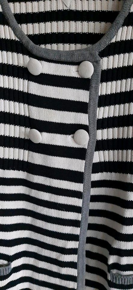 ❤ HILFIGER Strickjacke Pullover Jacke Gr.L 38  schwarz weiss in Oldenburg in Holstein