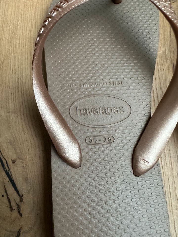 ❤️Havaianas Flip Flops 35/36 metallic❤️ in Eschweiler