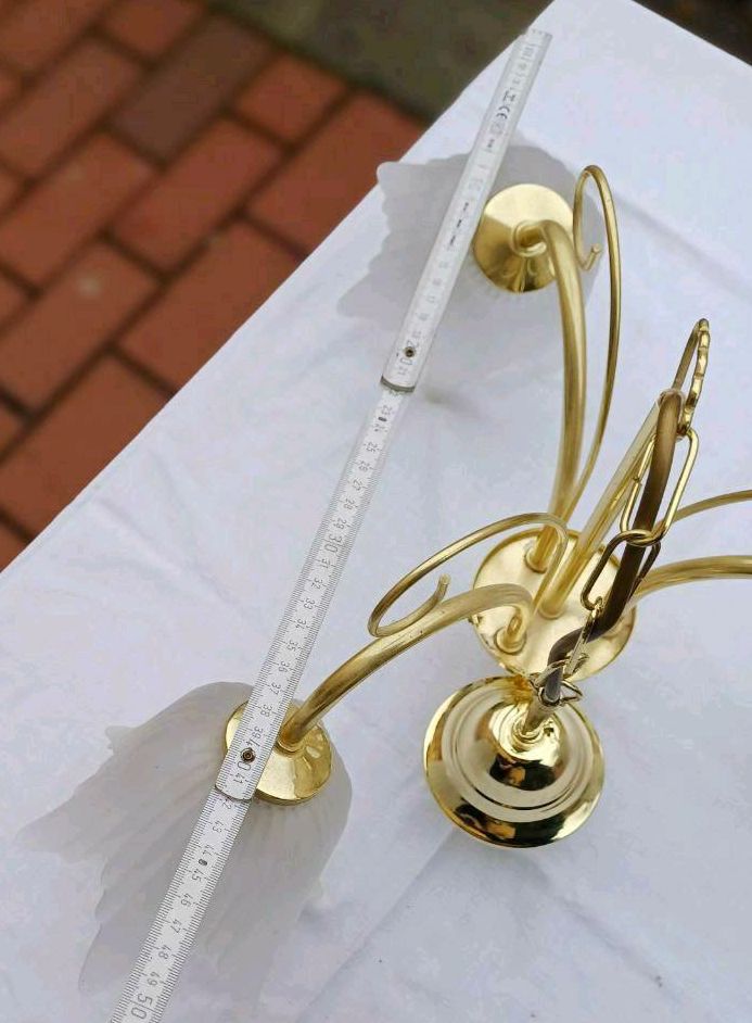 Deckenlampe Wohnzimmerlampe Hängelampe Retro Vintage alt Gold in Dresden