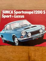 Simca Sportcoupé 1200 S Autoprospekt Nordrhein-Westfalen - Freudenberg Vorschau