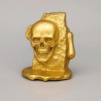 Totenkopf Aluminium Gold Handgegosen Baden-Württemberg - Rielasingen-Worblingen Vorschau