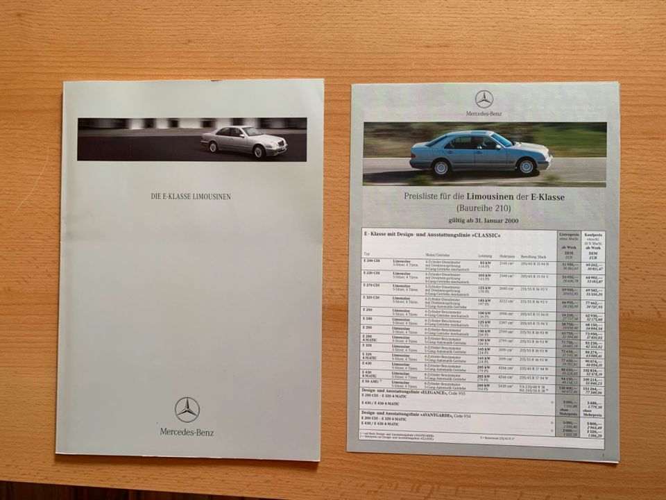 Autoprospekt Mercedes-Benz "Die E-Klasse Limousinen" in Riedstadt