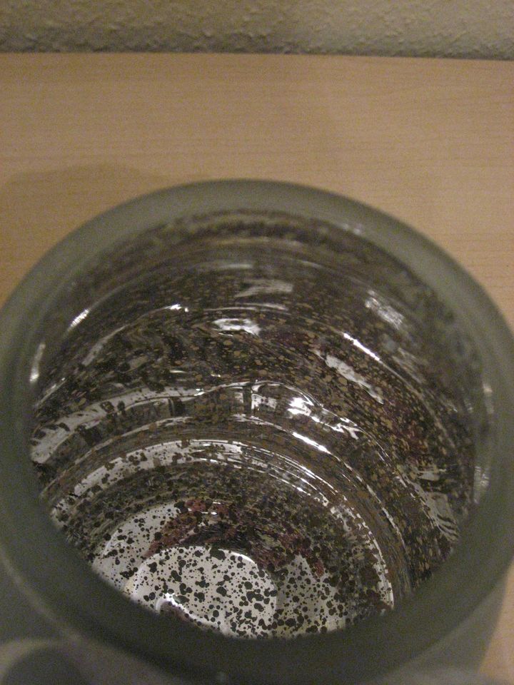 Grosses Teelichtglas Silber in Niederwinkling