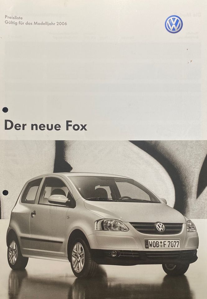 VW Fox Prospekt-Konvolut 2005 in Bienenbüttel