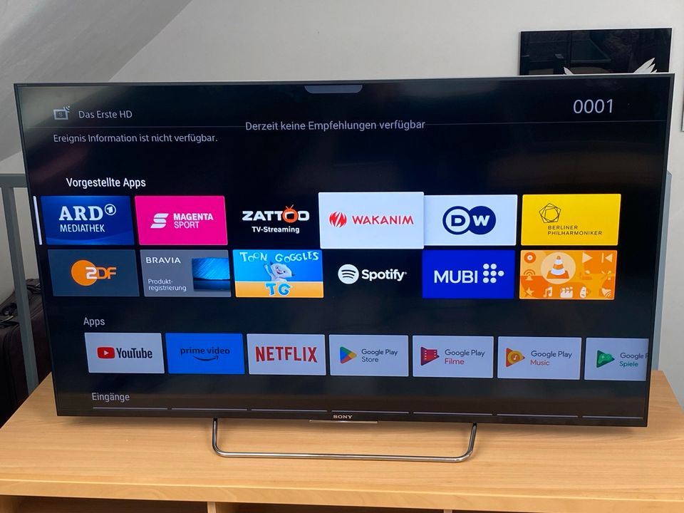 Sony 55“ Zoll Smart TV mit Android und Google Playstore in Hemmingen