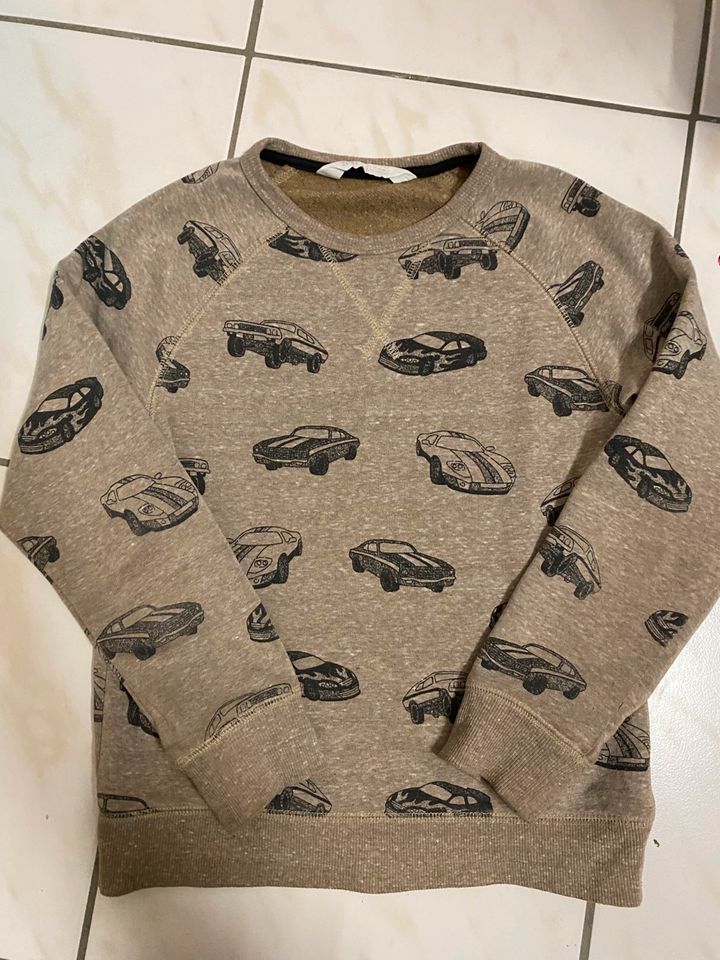 Sweatshirt Pullover H&M Autos Größe 134 in Chamerau