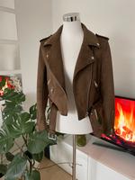 Zara braun cognac Lederjacke Wildlederjacke Imitat // 40 L Obervieland - Kattenturm Vorschau