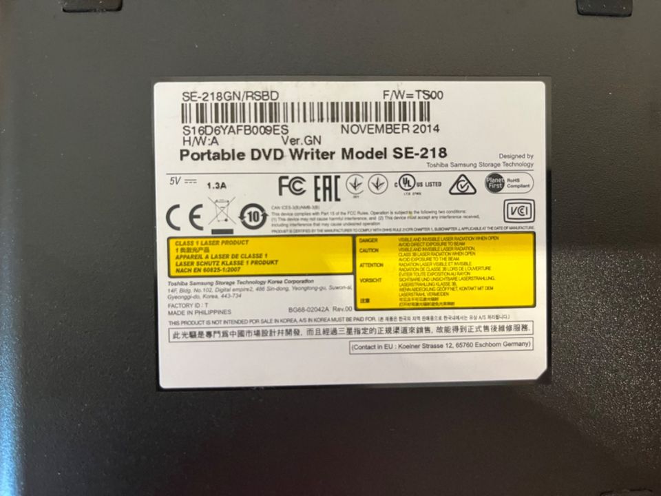 Samsung externes DVD Laufwerk, gebraucht in Siegburg