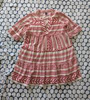 Damen Kleid Ikatmuster weiß/rot Gr. 48 Sachsen-Anhalt - Brehna Vorschau