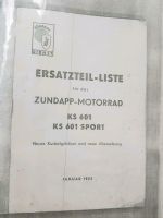 Ersatzteilliste Zündapp Motorrad KS 601 KS 601 Sport Hessen - Eltville Vorschau