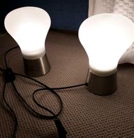 Reality 2x Tischleuchte Nachttischlampe Buzz weiß nickel modern Brandenburg - Hohen Neuendorf Vorschau