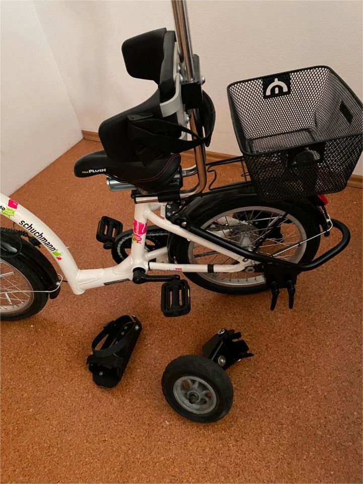 Schuchmann Momo Therapierad Fahrrad mit Stützräder 16 Zoll weiß in Unterföhring