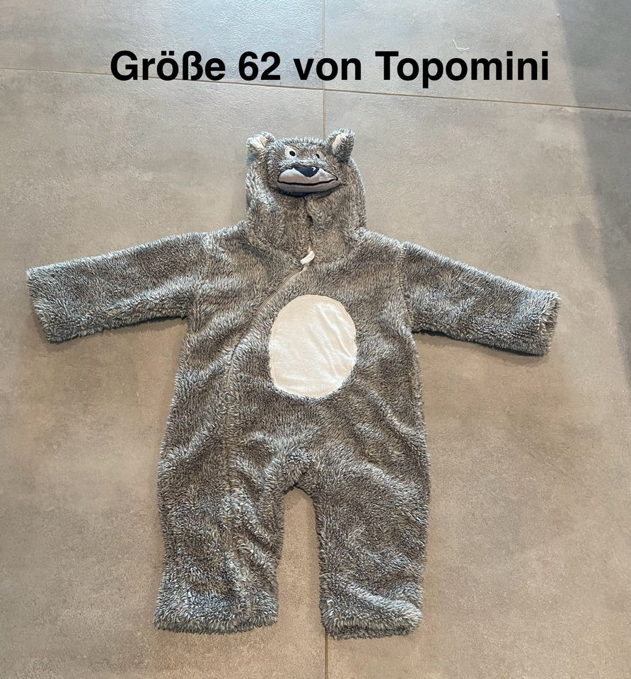 Schneeanzug/Overall Bär Größe 62 grau von Topomini in Ostercappeln