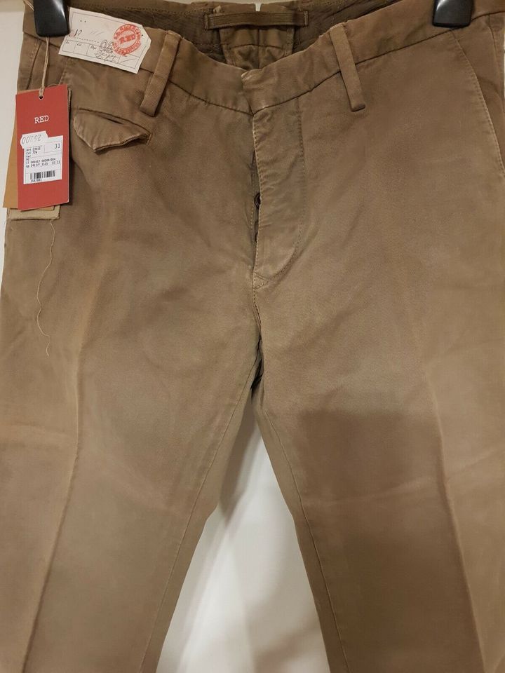 INCOTEX HERRENHOSE Slim Fit Dunkelbeige-Helloliv Größe W31 L34 NE in Rhumspringe