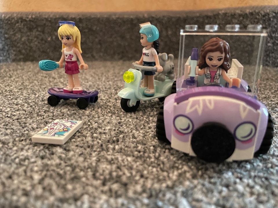 LEGO Friends Ensemble mit Auto, Motorrad, Skateboard, Hund in Frankfurt (Oder)