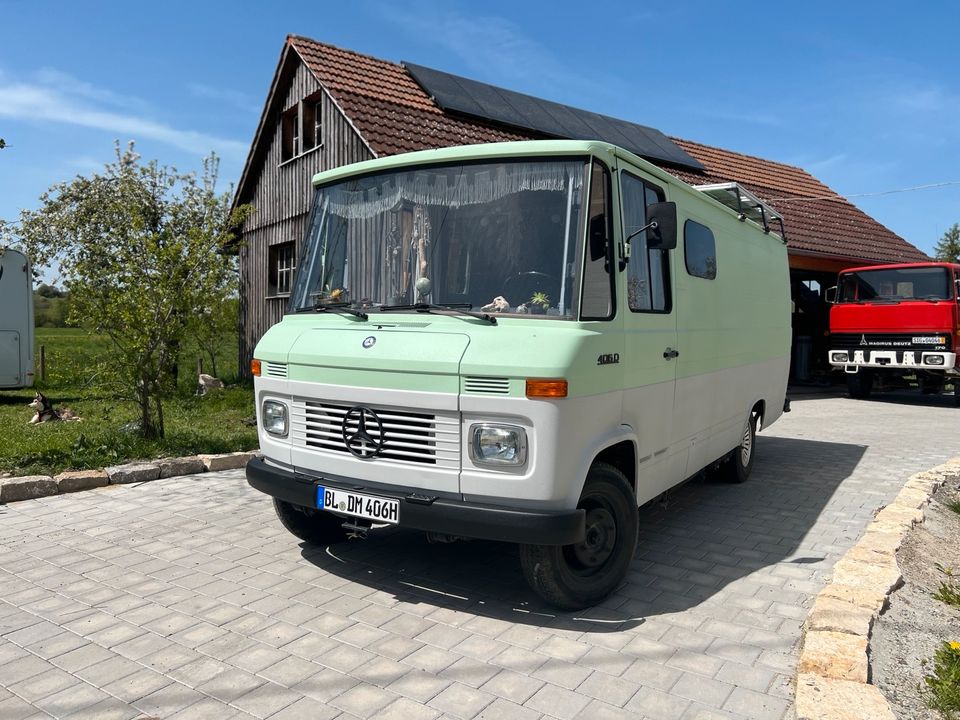 Mercedes T2 406D Düdo komplett restauriert Autark Vanlife Camping in Balingen