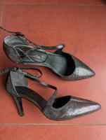 Damen Pumps, Schwarz-Silbereffekt, Gr.40, Leder Sachsen - Plauen Vorschau