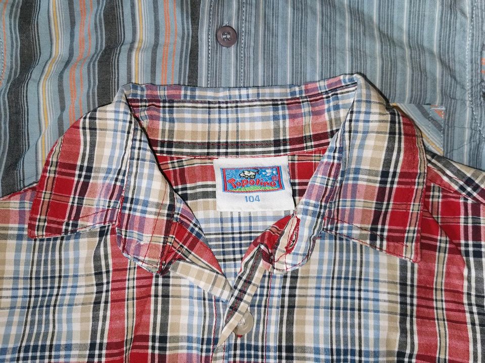3 langärmlige Hemden - Größe 104 in Harsefeld