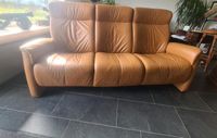 3er Sofa/Couch Himolla, Leder, Cognac/hellbraun Niedersachsen - Friedeburg Vorschau